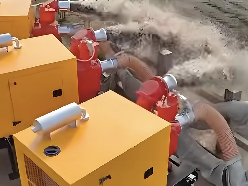 Jianghe Uholdeen Prebentziorako Produktuek diesel motorra bultzatutako ur ponpa berritzen du uholdeen drainatze ahalmen eraginkorra areagotzeko